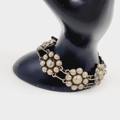 MEXICAN SILVER FLOWER BRACELET