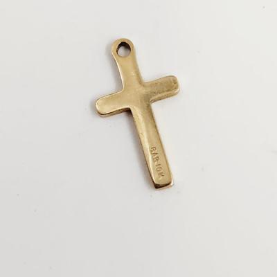 BAB 10K GOLD CROSS CHARM
