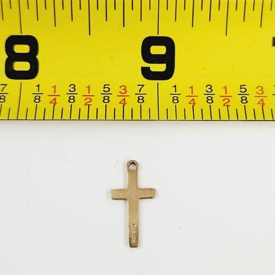 BAB 10K GOLD CROSS CHARM