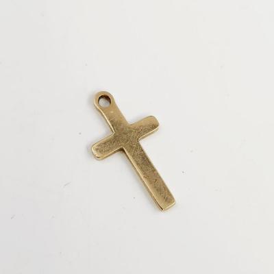 BAB 10K GOLD CROSS CHARM