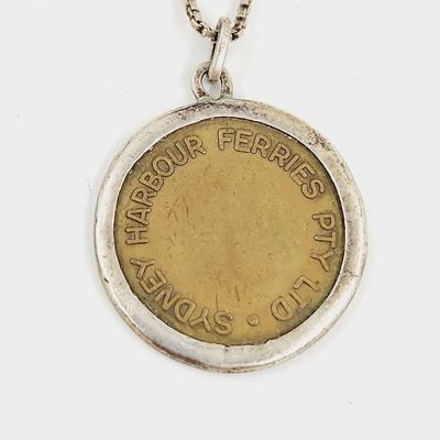 .925 SILVER SYDNEY HARBOR FERRY TURNSTILES TOKEN