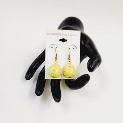 FUN EASTER EGG BELL DANGLE EARRINGS