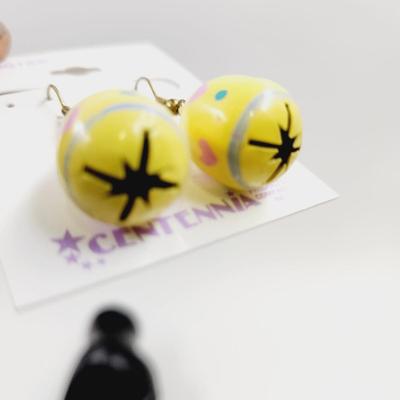 FUN EASTER EGG BELL DANGLE EARRINGS