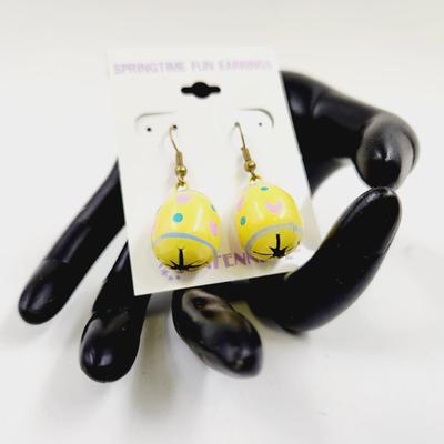 FUN EASTER EGG BELL DANGLE EARRINGS