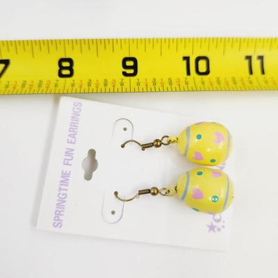 FUN EASTER EGG BELL DANGLE EARRINGS