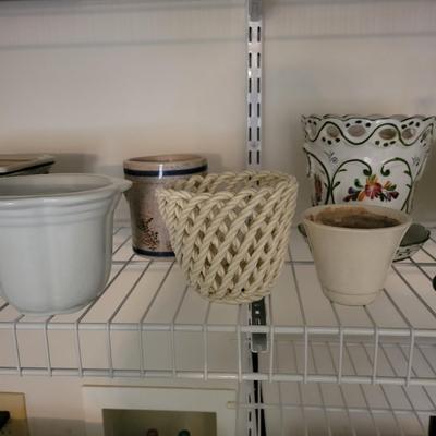 Assortment of Ceramic Pots and a Mister (LR-DW)