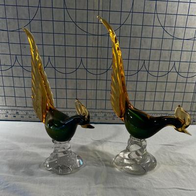 Murano Glass Pheasants C.1960