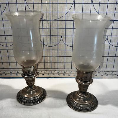 Wallace Weighted Sterling Silver Candle Stick pair