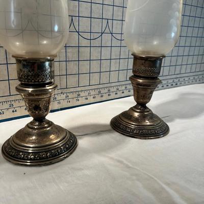 Wallace Weighted Sterling Silver Candle Stick pair