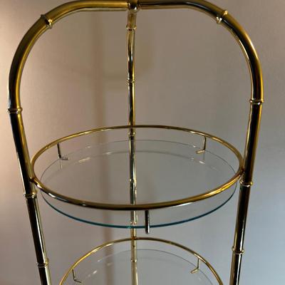 Brass + Glass 3 Tiered Table 