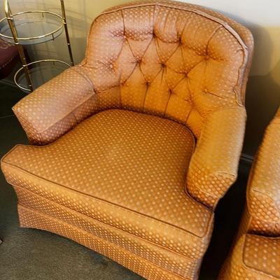 Pair of Drexel Side Chairs, Peach Color