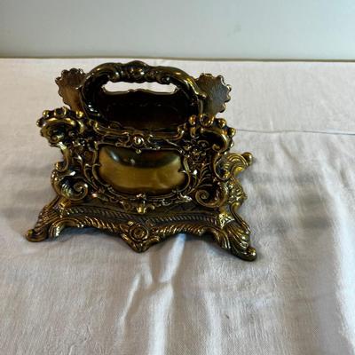 Decorative Brass Napkin or letter holder. 