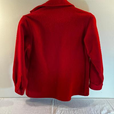 Red with Felt Bull, Boy Scout of American Official Jacket,  100% Wool Size 12