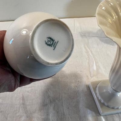 3 Pieces of Blue Stamp LENOX (2 bud and 1 Fluted ) Vases. 