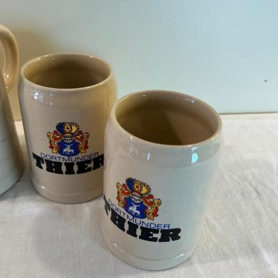 4 German Beer Steins 
