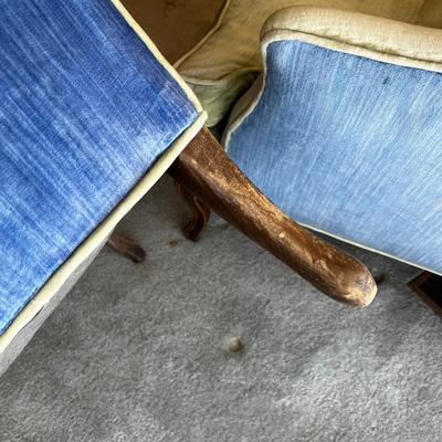 Lovely Set of Mint Green with Blue Back, Down Cushion. 