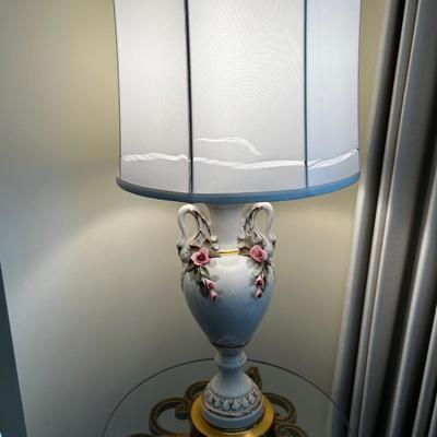 Swans and Roses Table Lamp 