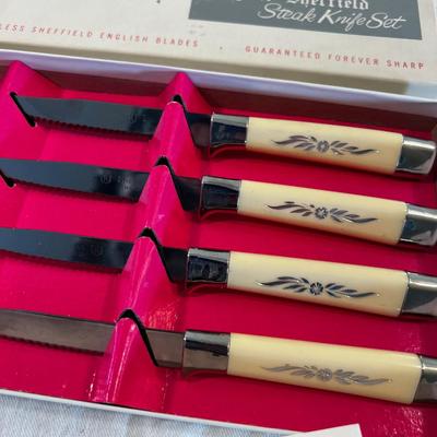 Regent Sheffield Steak Knives, NEW Old Stock