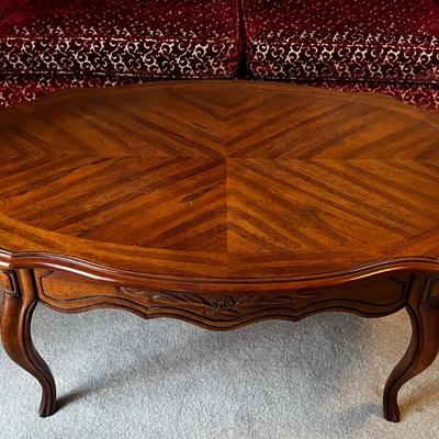 Oval French Provincial DREXEL Coffee Table 