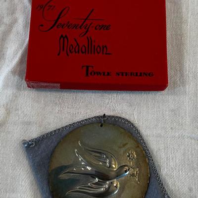 Powel Sterling Silver Seventy One Medallion Birds 
