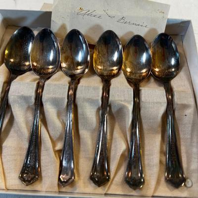 6 Silver Plated Spoons 