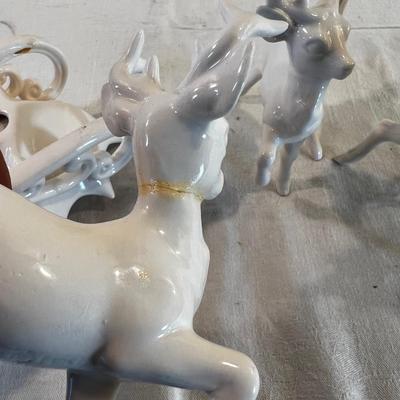 Ceramic Deer and Sled