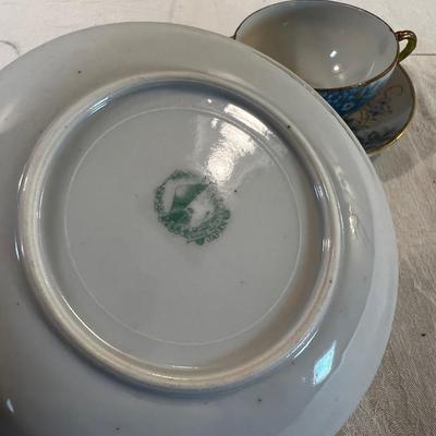 2 Lovely '20's Era Hand Painted China Tea cups and Saucers 