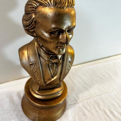 Wagner Bust Composer Gold Ceramic 