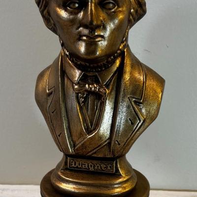 Wagner Bust Composer Gold Ceramic 