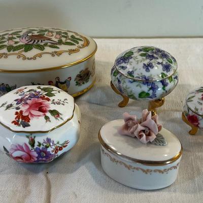 Fine China lidded Boxes - 5