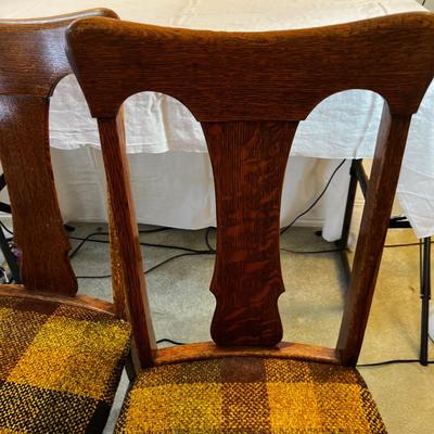 Antique Old T Back Chairs 