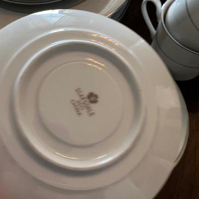 Set of Scarsdale China Service for 4 Dinner, Salad, Soup cup & Saucer 