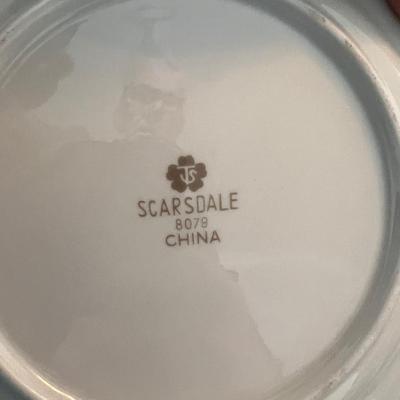 Set of Scarsdale China Service for 4 Dinner, Salad, Soup cup & Saucer 