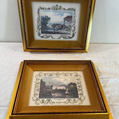 2 Antique Replica Prints European Homes