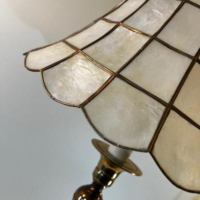 Faux Tortoise Shell Lamp Shade Brass 