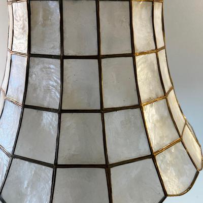 Faux Tortoise Shell Lamp Shade Brass 