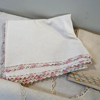 Embroidered Linen Table Cloth Runner etc.