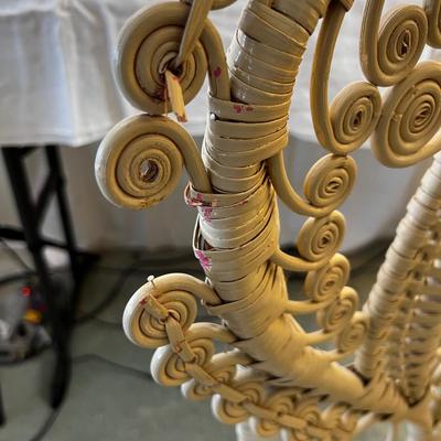 White Wicker Chair sooo 70's 