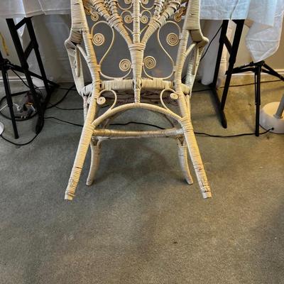 White Wicker Chair sooo 70's 