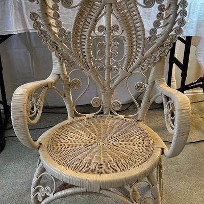 White Wicker Chair sooo 70's 