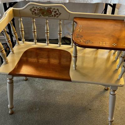 Maple White Painted Telephone Bench 