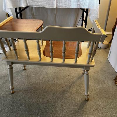 Maple White Painted Telephone Bench 