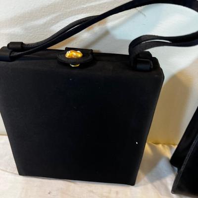 Pile of 4 Black Purses 