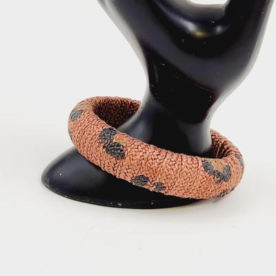 CUTE WRAPPED CHEETAH BANGLE BRACELET