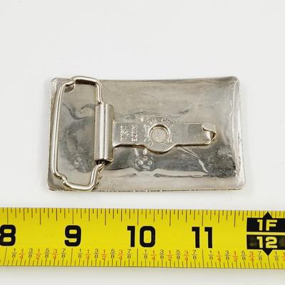 FUN CHAMBERS BELT COMPANY LONG HORN BUCKLE