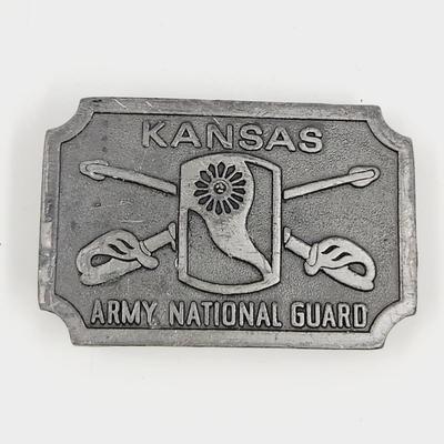 RAYE LIMITED INC KANSAS ARMY NATIONAL GUARD BELT BUCKLE