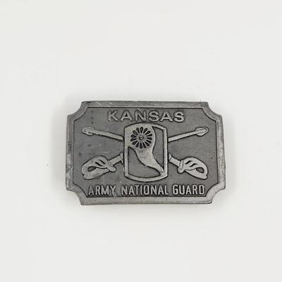 RAYE LIMITED INC KANSAS ARMY NATIONAL GUARD BELT BUCKLE