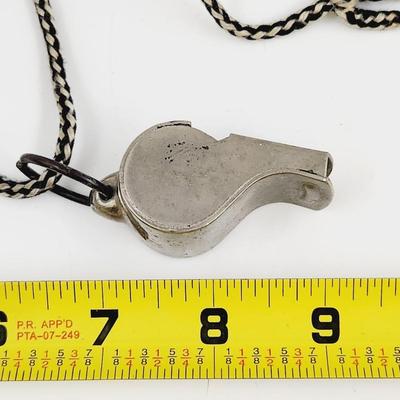 VINTAGE US ARMY SOLID BRASS REGULATION WHISTLE
