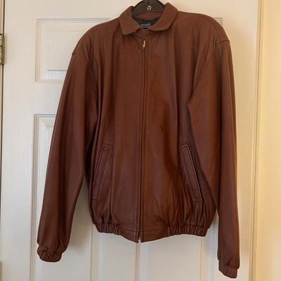 Ralph Lauren Menâ€™s Leather Jacket Size Small (LRC-RG)