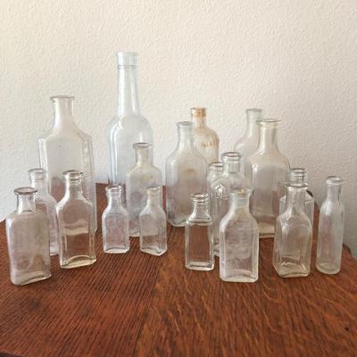 Old glass bottle collection.